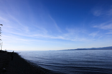 the blue hour at Vancouver Island's coast