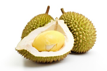 Obraz premium Fresh Durian on White Background