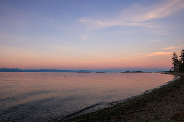 sunset at the coast of Vancouver Island