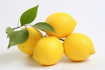 Fresh Yuzu Citrus on White Background