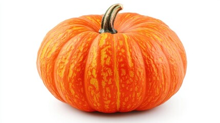 Obraz premium stock photo of isolated halloween pumpkin on white background