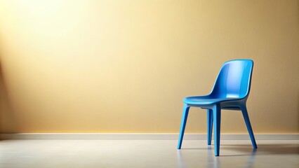 Simple yet stylish blue plastic chair offering flexible seating solutions for both home and office environments. Lightweight construction guarantees easy handling and comfort in any setting.
