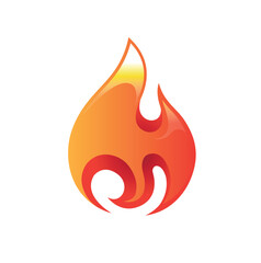 Hot Flame Fire Logo Vector Symbol Design 
