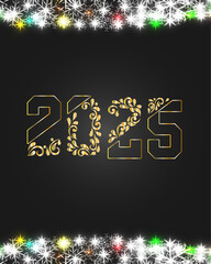 Happy new year background design. Vector illustration of a happy new year Background for the holidays.