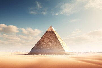 Pyramid architecture desert day.