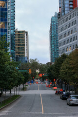 Vancouver downtown early morning streetlife