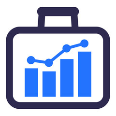financial portfolio icon with graph