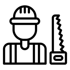 Carpenter Vector Design Icon Style