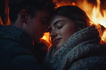 Picture showing warmth and relaxation cosy time generative ai