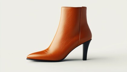 Stylish ankle boots in warm brown hue perfect for fall or winter casual looks