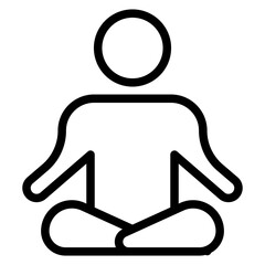 Outdoor Yoga Class Vector Design Icon Style