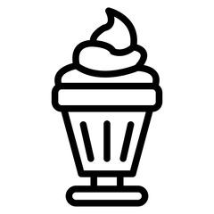 Ice Cream Sundae Vector Design Icon Style