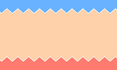 Naklejka premium pastel colored zig zag pattern paper frame vector background