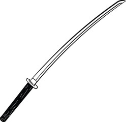 katana, samurai, ninja, japan, logo, illustration