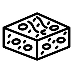 Brownie Vector Design Icon Style