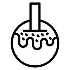 Caramel Apple Vector Design Icon Style