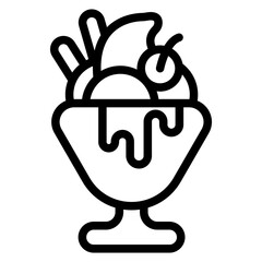 Yogurt Parfait Vector Design Icon Style