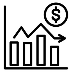 Price Fluctuation Vector Design Icon Style