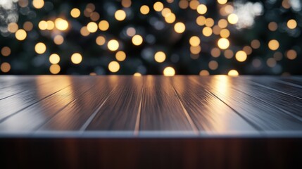 The Wood Table with Lights