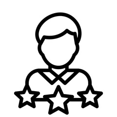 Candidate Portrait Vector Design Icon Style