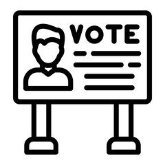 Voting Billboard Vector Design Icon Style