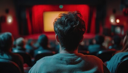 Audience engagement during a passionate film debate at a local theater in the evening