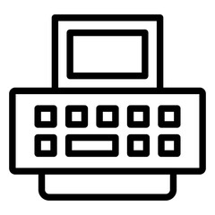 Typewriter Keys Vector Design Icon Style