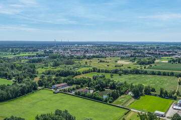 Obraz premium Bad Gögging von oben, Blick nach Neustadt an der Donau