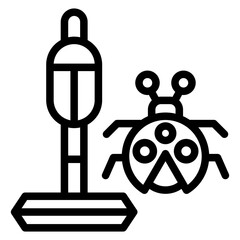 Bug Vacuum Vector Design Icon Style