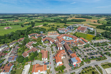 Ausblick auf das Kurzentrum von Bad Gögging in Niederbayern 