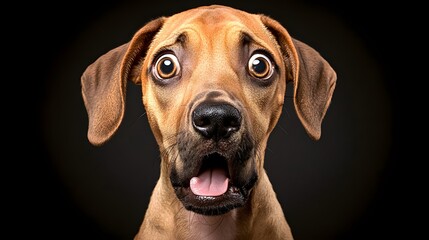 Cute dog face showing shock and surprise can convey cute innocence and surprise, which can be humorous. They can be used to create funny content about surprises or new encounters, such as sales.