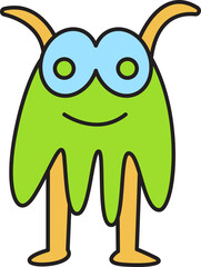 Cute and Funny Monster Character