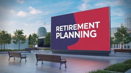 Billboard Advertising Retirement Planning in Urban Setting