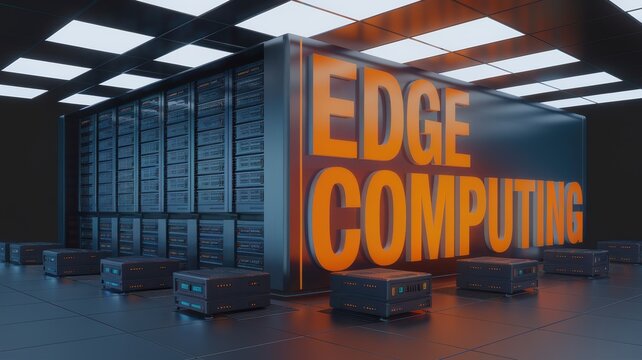 Modern Data Center Highlighting Edge Computing Technology