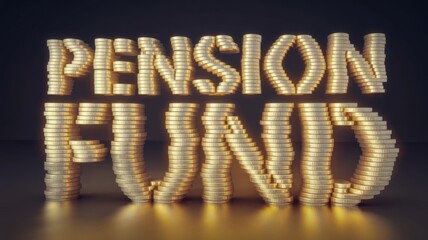 Pension Fund Represented by Stacked Coins