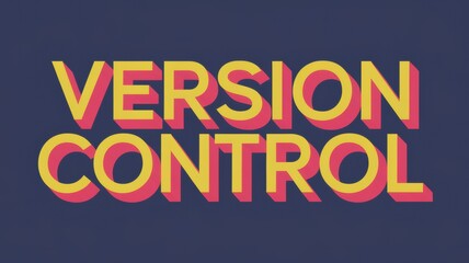 Colorful Typography: Version Control Design Element