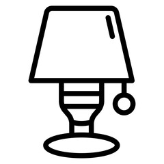 Desk Lamp Vector Design Icon Style