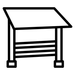 Drafting Table Vector Design Icon Style