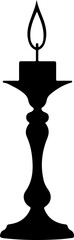 Elegant Silhouette of a Vintage Candle Holder