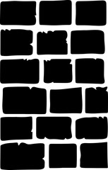 Obraz premium Vector Illustration of Black Brick Wall Design