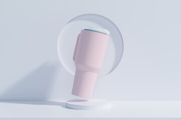 Travel Mug Hot Jar Drinking Cup Mock up