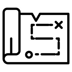 Adventure Map Vector Design Icon Style