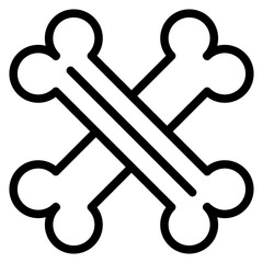 Crossbones Vector Design Icon Style