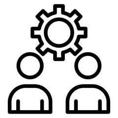 Digital Collaboration Vector Design Icon Style
