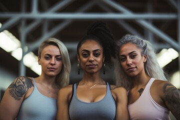 Fototapeta premium Group portrait of confident body positive women