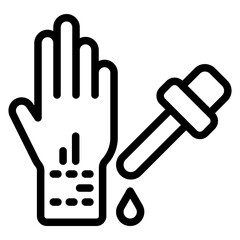 Allergy Testing Vector Design Icon Style