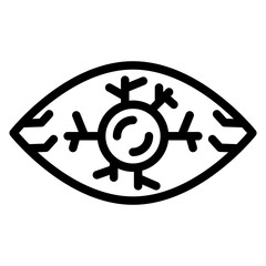 Obraz premium Allergic Conjunctivitis Vector Design Icon Style
