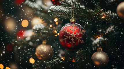 The Snowy Christmas Tree Ornament