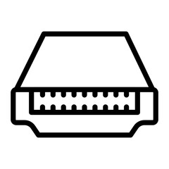HDMI Connector Vector Design Icon Style