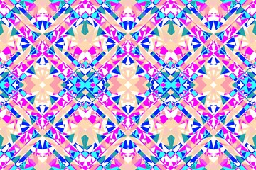 Ethnic seamless patterns with simple shapes. Tribal and ethnic fabrics. African, American, Mexican, Indian styles. Simple geometric pattern elements are best used in web design, textile printing.